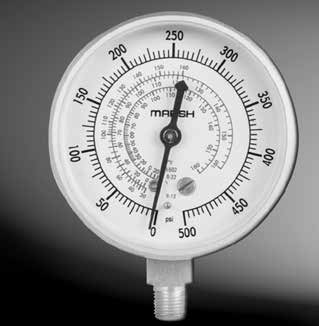 [W0070Q] SERVICEMAN'S TEST GAUGE, 2.5" DIAL, 1/8"NPT LOWER MOUNT, 30"X 350PSI/F, R-12,22,502, CLAM SHELL