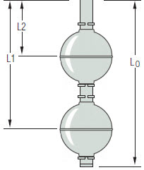 [W1032713] LS-700 LEVEL SWITCH, LS-700-6-SS-SS-SPST-020-GR1-2, L0=21", L1=18"NO, L2=5.5"NO
