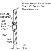 [WF1000OR] Neoprene 1 Foot Wheel