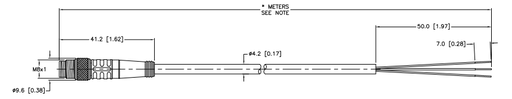 [u-20091] Turck Actuator and Sensor Cordset, Connection Cable (PSG 3M-1/S760/S771)