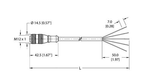 [U5240] Turck Actuator and Sensor Cordset, Connection Cable (RK 4.5T-15)