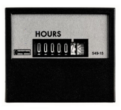 [549-156A-PNC6-ZH] MODEL 549 RECTANGULAR BLACK FRAME AC ELAPSED TIME