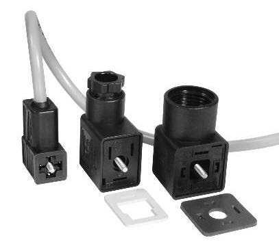 [289280-001] ELECTRICAL CONNECTOR FOR SOLENOID VALVES, SIZE 18MM,FORM A, 1/2" CONDUIT W/LED