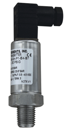 [626-10-GH-P1-E4-S1] Industrial pressure transmitter, 0.25% accuracy, general purpose housing, 1/2" male NPT, Hirschman connector, 4-20 mA, range 0-100 psi