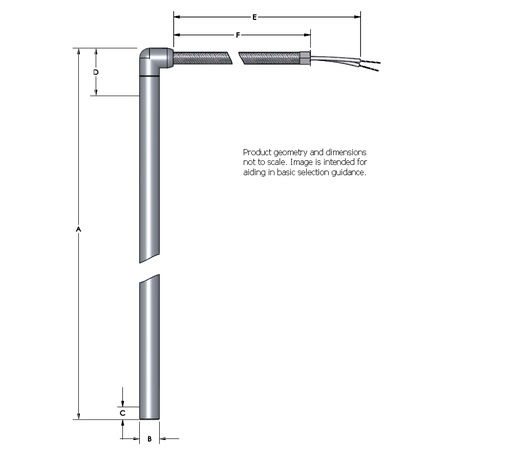 [J16A12-N12Y14] Watlow Firerod Heater 1/2" x 16"