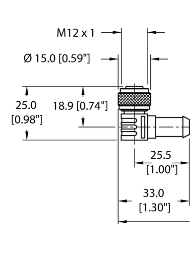 [U2216-30] Turck Actuator and Sensor Cordset, Connection Cordset (WK 4T-5-P7X2)
