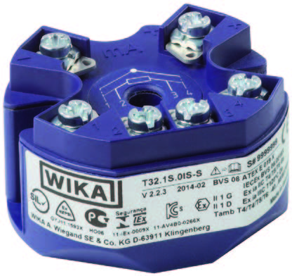 [12655440] Wika T32.1S IN-HEAD TRANSMITTER, Output signal: 4 ... 20 mA, 2-wire-design Input: configurable by means of software