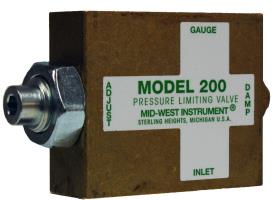 [200SO-0-0] Mid-West 300 SS Pressure Limiting Valve, 1/4 NPTF, Buna-N & Teflon Seals