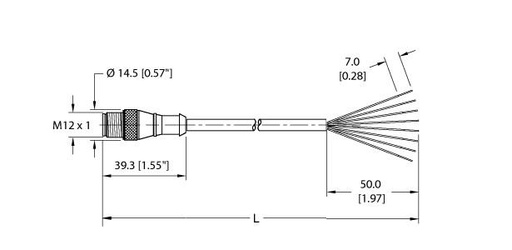 [U-65258] Turck Actuator and Sensor Cordset, Connection Cable (RS 8T-5)