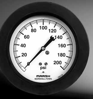 [H1252] Marsh Precision Service Pressure Gauge, 3.5" Dial, 0-160PSI, 1/4"LM