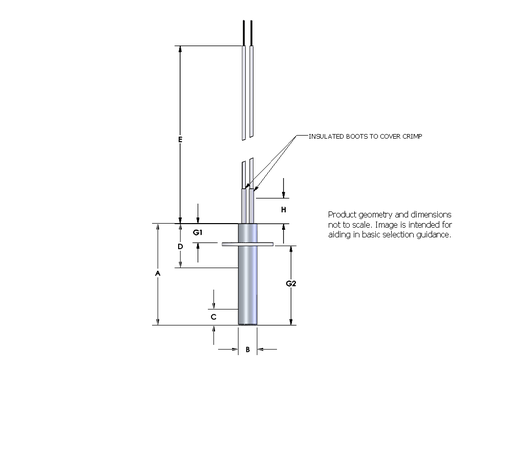 [1469-1930] Watlow Firerod Heater, 3/8 x 1 1/4, 240V, 150W