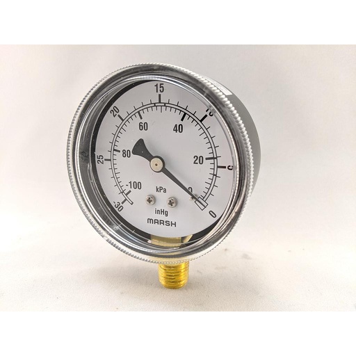 [J4646] MARSH PRESSURE GAUGE 0-60 PSI 2.5" 1/4"BOTTOM CONNECT 2% ACCURACY