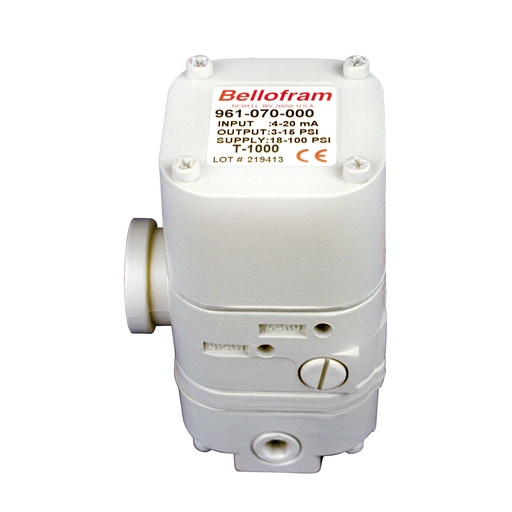 [961-072-000] Bellofram Type 1000 I/P Transducer, 4-20 mA, 3-9 psi