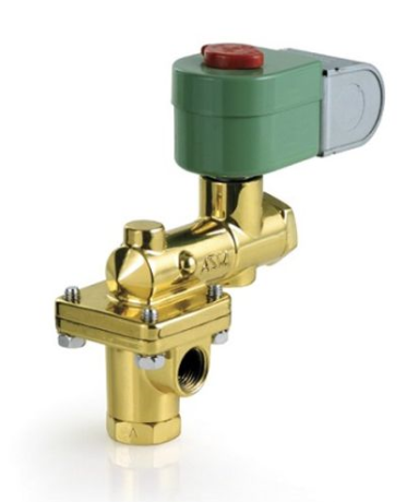 [8377013AC120/60,110/50D] ASCO 8377 SERIES SOLENOID VALVE, 3 WAY NORMALLY CLOSED FOR FUEL OIL, 0-100PSI, 3/8"NPT, BRASS BODY