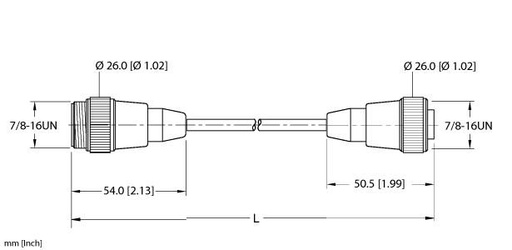 [U-75007] Turck Actuator and Sensor Cordset, Extension Cordset (RSM RKM 311-5M)