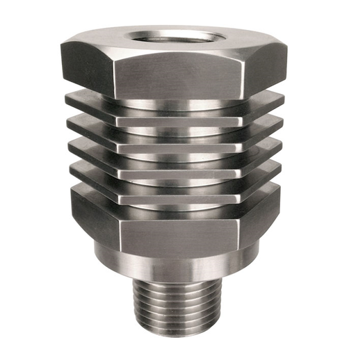 [52827338] Wika 910.32.100 Series Mini Cooling Adaptor, 316L SS, 1/4" NPTF to 1/4" NPTM, 6000 psi