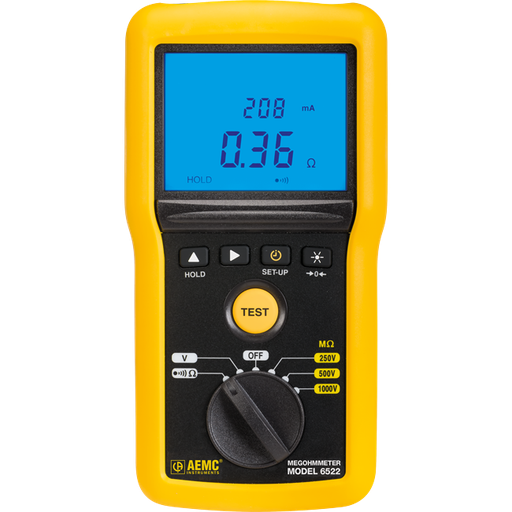 [2155.51] AEMC 6522 Megohmmeter | 250V, 500V, 1kV