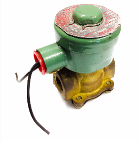 [X8031B057P10898CSAAC120/60INT] ASCO SOLENOID VALVE, 3/8" NPT, 120/60, SINGLE RIDER RING BUMPER CORE GUIDE, 2 WAY, NORMALLY CLOSED, BRASS BODY, 18" LEADS