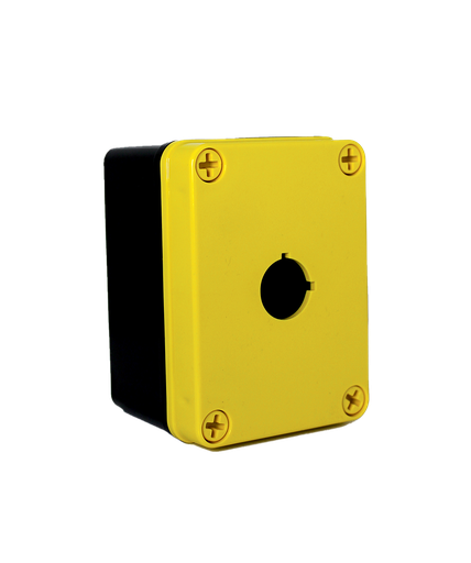[YW-COPC1PB22] Commander Series Polycarbonate Enclosure 4 x 3 x 2 in. Yellow Push Button 22mm Hole