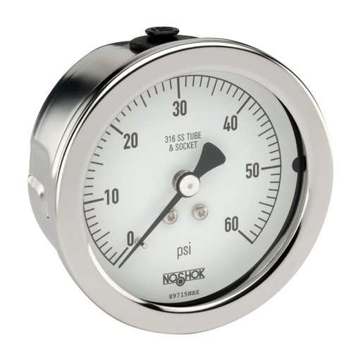[25-410-6000-psi-SSFF] 400 Series Stainless Steel Dry Pressure Gauge, 0 psi to 6,000 psi, 304SS Front Flange