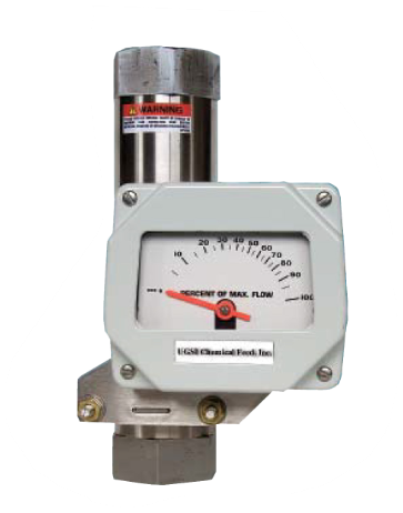 [5520M02212XUXUX] Armored Variable Area Flow Meter, 12GPM H20 max, 1"NPT, SS Float, Viton O-Ring