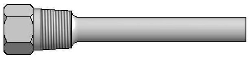 [TTS040CD00006A0] Watlow Thermowell Style Tt - Threaded 4" Immersion Length