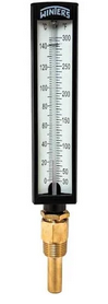 [TAS134] WINTERS TAS INDUSTRIAL 5" THERMOMETER, 1.26" STRAIGHT STEM, ABS CASE , 30°F to 300°F & 0°C to 150°C, w/ BRASS THERMOWELL