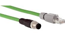 [YM2D24-050PN1MRJA4] Sick Cordset, Head A: male connector, M12, 4-pin, straight, D-coded Head B: male connector, RJ45, 4-pin, straight Cable: Ethernet, PROFINET, PUR, halogen-free, shielded, 5 m