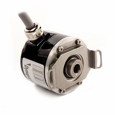 [H2125400325BF] Dynapar H2O Series Rugged Shafted Encoder, Unidirectional, 2540PPR, Servo Mount, 3/8" Shaft W/Flat, .069" Dia Male Pilot , 5-26V In/Out, 36" Sealed Cbl, Side Exit