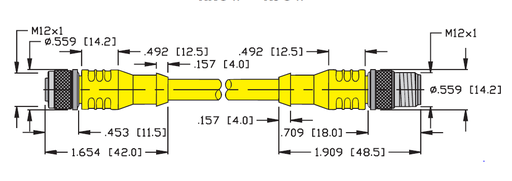 [U99-11865] Turck Actuator and Sensor Cordset, Extension Cordset (RKC 8T-20-RSC 8T)