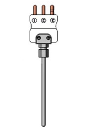 [2219-2378] Watlow Rtd Sensor Rc Style .125" Dia., 2" Length,