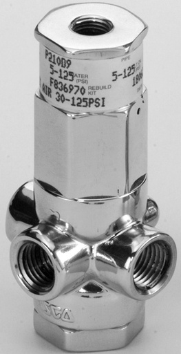 [P210C034] AIR OPERATED VALVE, GENERAL SERVICE 1/2" NPT PORTS, BRASS BODY, NORMALLY OPEN, 30-125 PSI RANGE