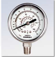 [W0116] AMMONIA GAUGE 3.5" 1/4"BOTTOM CONNECT 30"HG VAC X 300PSI