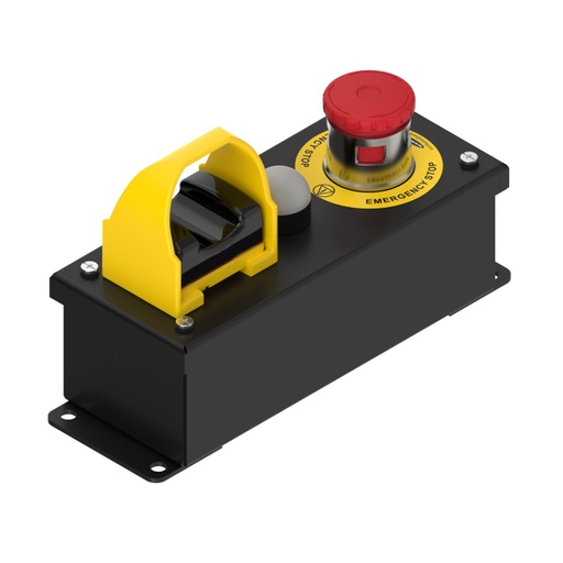 [96385] Ssa-Ebm Rectangular Metal Enclosure E-Stop (SSA-EBM-12EAAQ12OTBBK30D-96385)