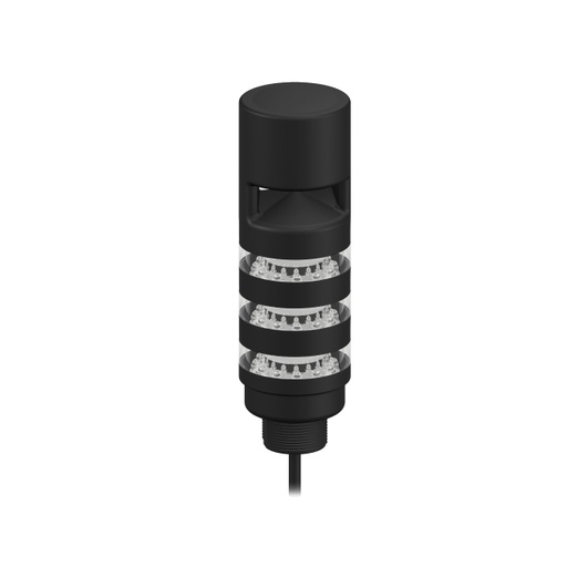 [808277] Tl50 Pro Tower Light With Sealed Omni-Directional Audible, Beacon Black Housing: 3 Lighted Segments (TL50PBL3AOS)