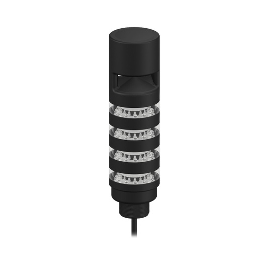 [808365] Tl50 Pro Tower Light With Sealed Omni-Directional Audible, Beacon Black Housing: 4 Lighted Segments (TL50PBL4AOS)