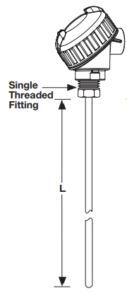 [2272-1687] Watlow RTD Sensor Style RR Style RTD with Single Fitting