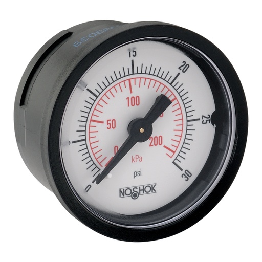 [15-110-60-psi/kPa-PMC] 100 Series Pressure Gauge, 0 psi to 60 psi, Panel Mount Clamp