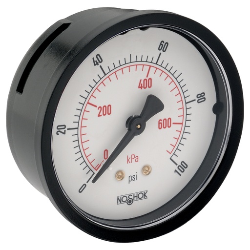[25-110-3000-psi/kPa-CFF] 100 Series Pressure Gauge, 0 psi to 3,000 psi, Chrome Front Flange - ABS Case