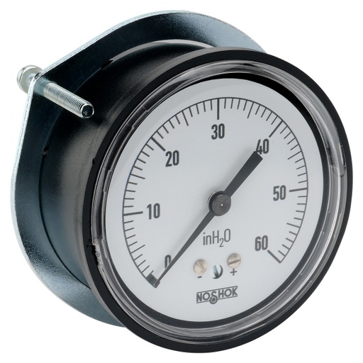 [25-224-60-inH2O] 200 Series Low Pressure Diaphragm Dry Pressure Gauge, 0 inH2O to 60 inH2O
