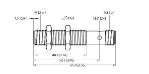 [100016606] Turck Inductive Safety Sensor (BI4-M12-2APS8X2-H1141)