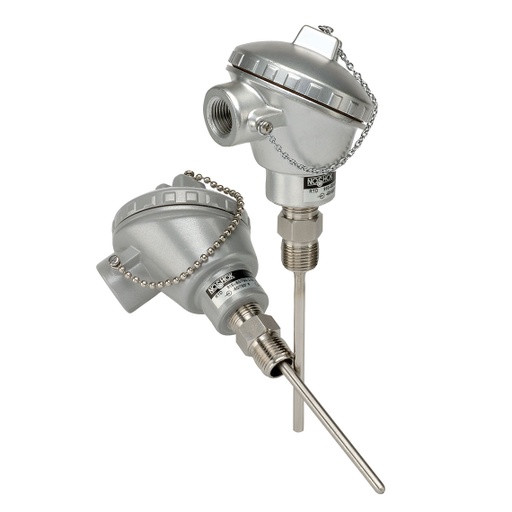 [915--50/400-2-C21U-8-23P1-025-2] 915 Series Industrial RTD, Probe Type w/Connection Head, -50 to 400 °F, 1/2" NPT-Male, 2.5" Stem Len, 0.250" Stem Diam
