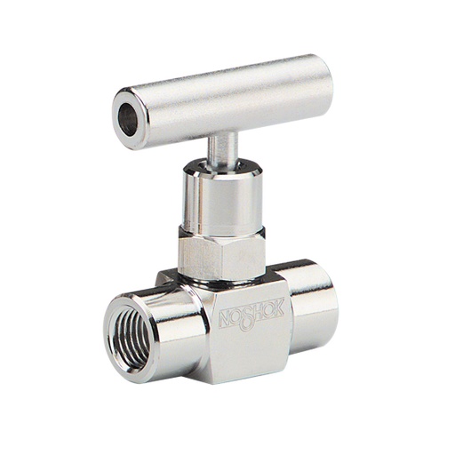 [102-FFS-HL4] 100 Series Mini, Hard Seat Needle Valve, 1/4" NPT, Female x Female, 316 SS, 0.172" Orifice w/1-3/8" Phenolic Handle