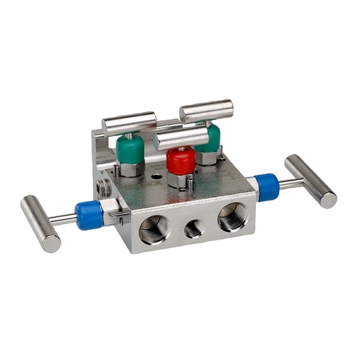 [5130-MMC] 5130 Series 5-Valve Natural Gas Manifold Valve, Soft Seat, Flange x Flange, Steel, 0.187" Orifice