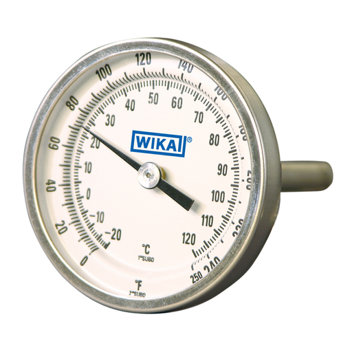 [20025D006G2] Wika TI.20 Series Bimetal Thermometer, 0 °F to 250 °C