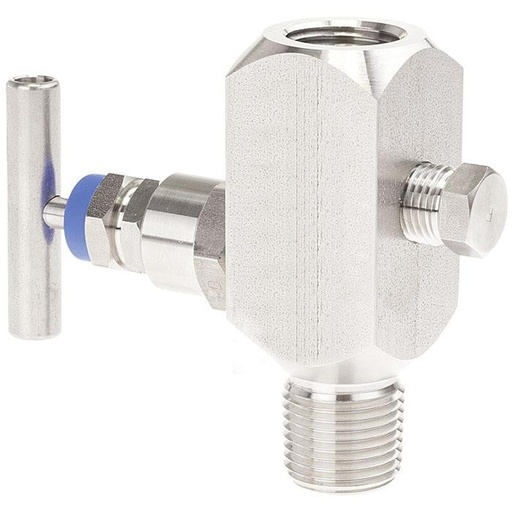 [52909407] Wika IV10 Series IV10 Series Needle Valve, 316/316L SS, 1/4" NPTM to 1/4" NPTF, 6000 psi
