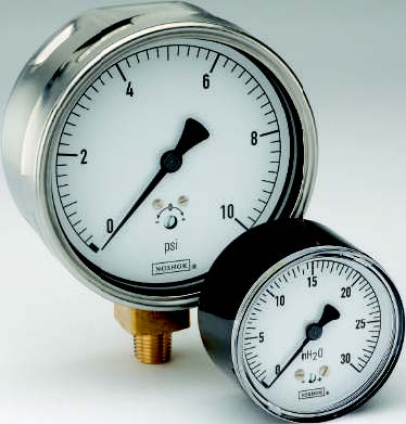 [25-200-200-inH2O-SSC] 200 Series Low Pressure Diaphragm Dry Pressure Gauge, 0 inH2O to 200 inH2O with SS Case