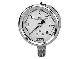 [50578995] Wika 232.53, 4inch, Stainless Steel, Dry Gauge, 1/4"npt LM, 0-30inHG/Kpa