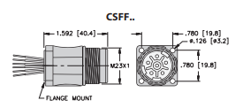 [U-20693] Turck Power Receptacle, Flange Mount (CSFF 822-8-0.5)