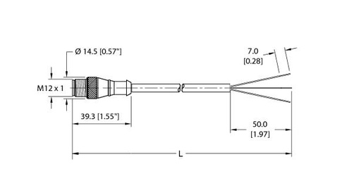 [U2089] Turck Actuator and Sensor Cordset, Connection Cable (RS 4T-6)